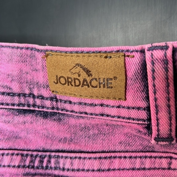 Jordache Girls Size 16 Acid Wash Midi Denim Jean Shorts - Picture 3 of 7